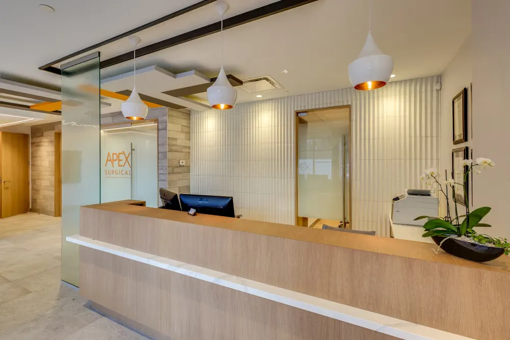 Reception at Apex Surgical Centre for Oral and Facial Surgery