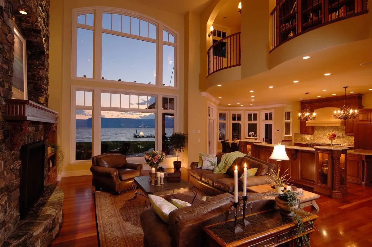 Great room of an award-winning Okanagan custom home by Chriscan Construction